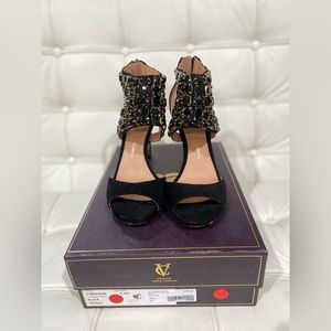 Vince Camuto Vi-Brandie Black Tiffany Heels, size 8.5